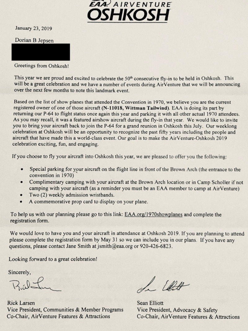 An Invitation to Oshkosh